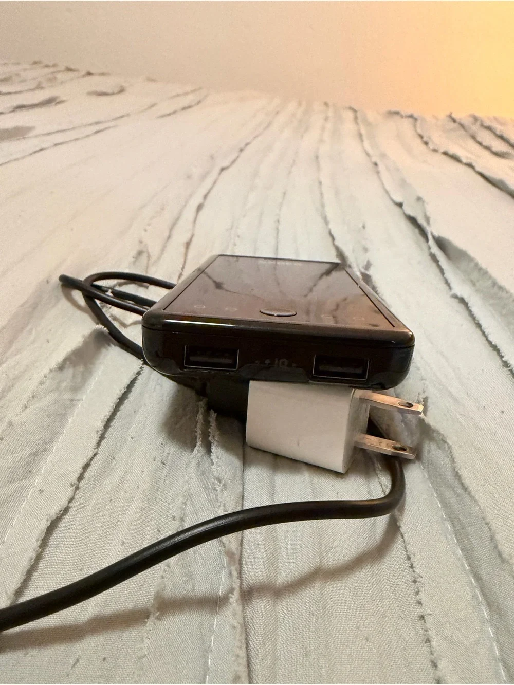 Anker Black Power Bank with charger